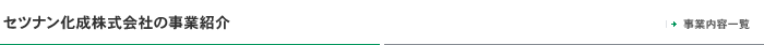 セツナン化成株式会社の事業紹介